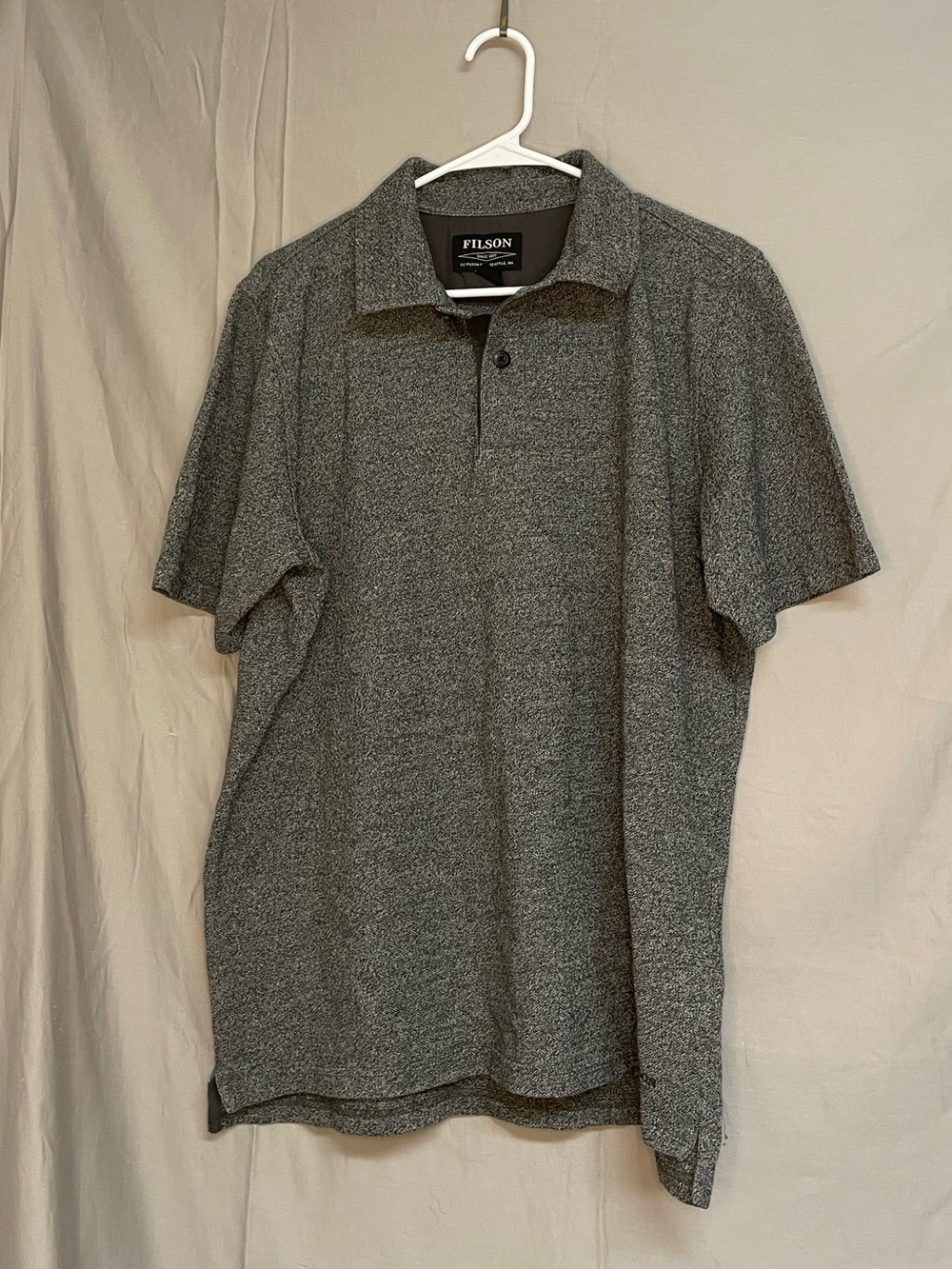 Filson 100% Cotton Men's Gray Heather Polo Shirt